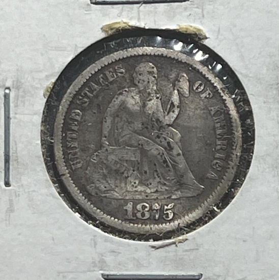 1875 Seated Liberty Dime