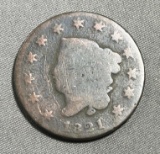 1821 US Liberty Head Large Cent