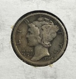 1916 Mercury Dime, 90% Silver