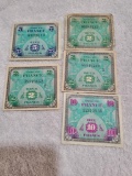 5- France Fractional Military Currency, sells times the money