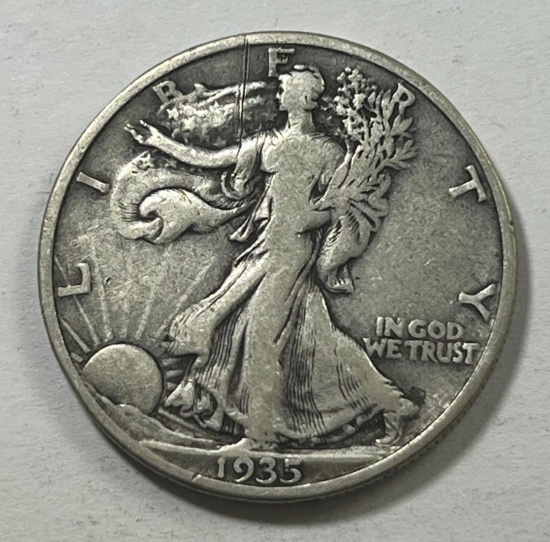 1935-S US Walking Liberty Half Dollar, 90% Silver