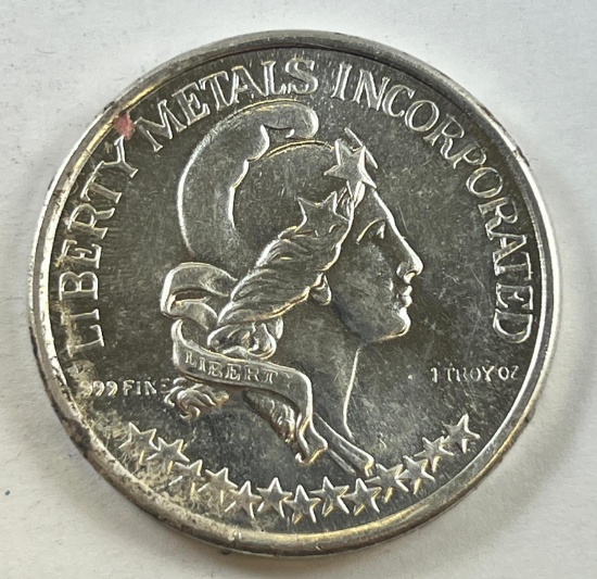 One Troy Ounce .999 Silver Round, SIGMA TESTED, Liberty Metals