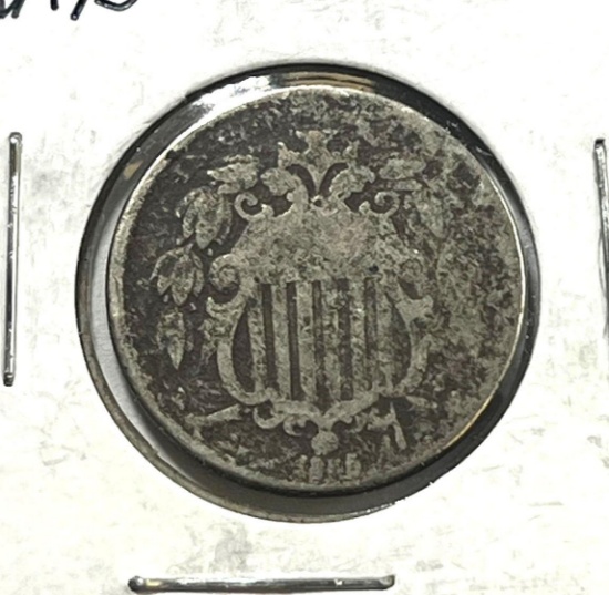 1866 US Shield Nickel w/ rays