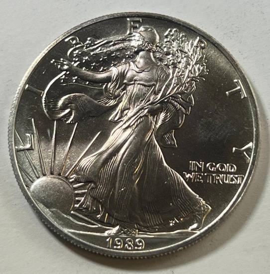 1989 US Silver Eagle .999 fine silver