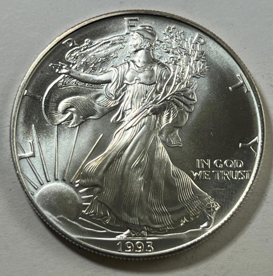 1993 US Silver Eagle .999 fine silver