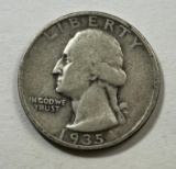 1935 US Washington Quarter, 90% silver