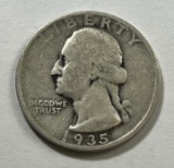 1935-D US Washington Quarter, 90% silver