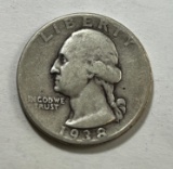 1938 US Washington Quarter, 90% silver