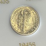 1945-S US Mercury Dime, 90% Silver