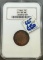 1865 US 2 Cent Piece in PF64 RB NGC Holder, bottom corner of holder is chipped