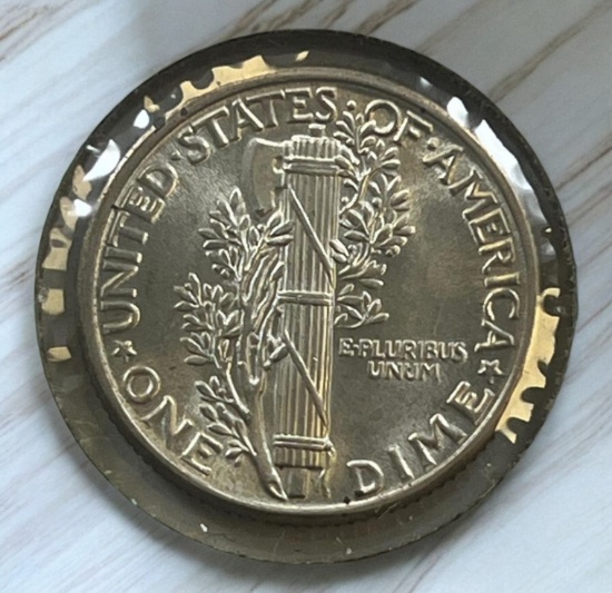 1927 US Mercury Dime, 90% Silver