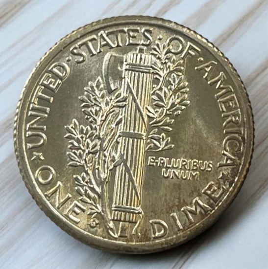 1935-S US Mercury Dime, 90% Silver