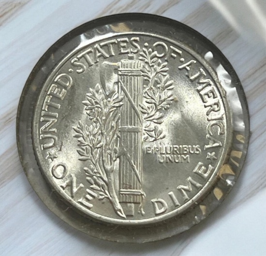 1945 US Mercury Dime, 90% Silver