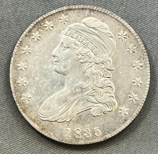 1835 Capped Bust Half Dollar, FULL LIBERTY
