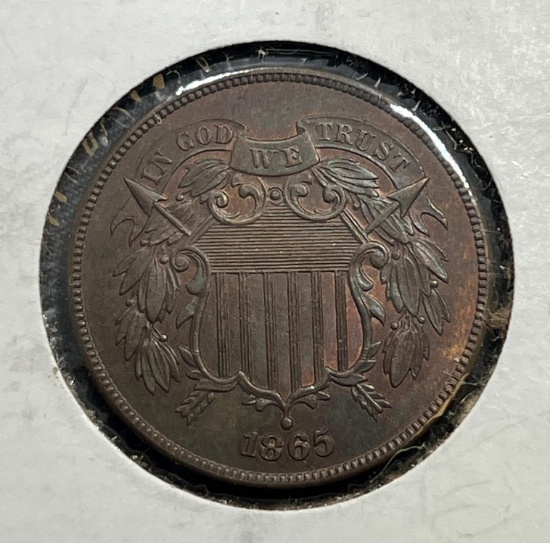 1865 US 2 Cent Piece