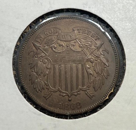 1868 US 2 Cent Piece