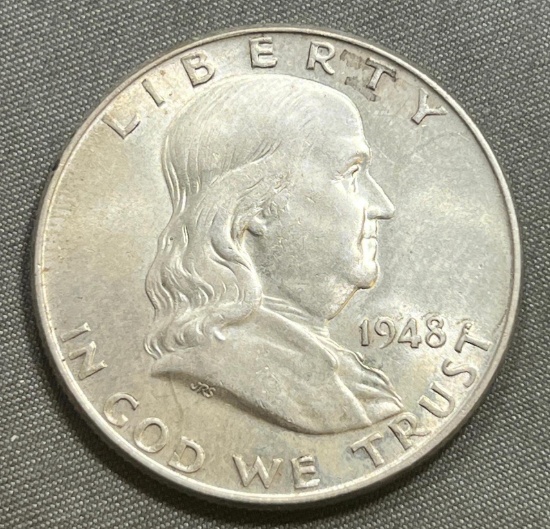 1948 Franklin Half Dollar, 90% Silver