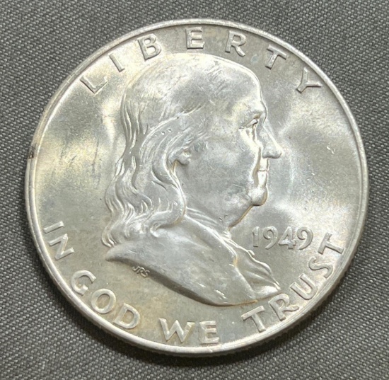 1949-D Franklin Half Dollar, 90% Silver