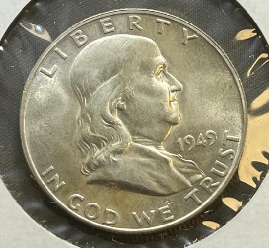 1949-D Franklin Half Dollar, 90% Silver