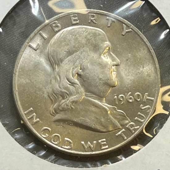 1960-D Franklin Half Dollar, 90% silver