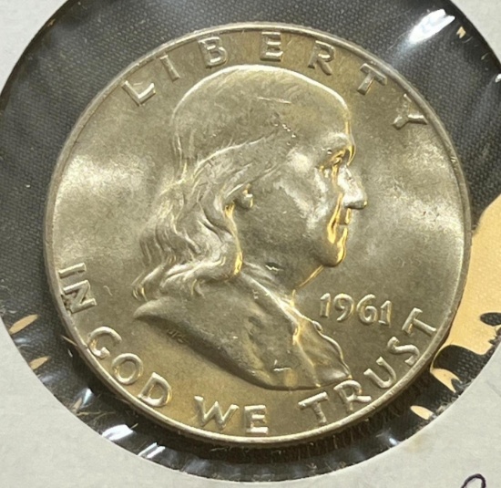 1961-D Franklin Half Dollar, 90% Silver