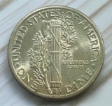 1936 US Mercury Dime, 90% Silver