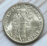 1943 US Mercury Dime, 90% Silver