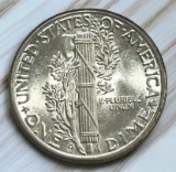 1945-D US Mercury Dime, 90% Silver