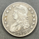 1826 Capped Bust Half Dollar, FULL LIBERTY