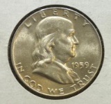 1959 Franklin Half Dollar, 90% Silver