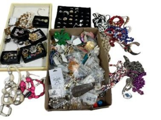 HUGE Lot of Costume Jewelry, rings, bracelets, necklaces and more