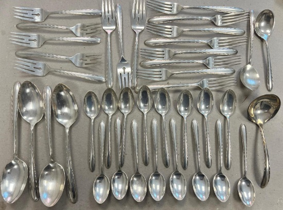 39 pieces of Towle Sterling Silver Flatware, all marked Sterling!