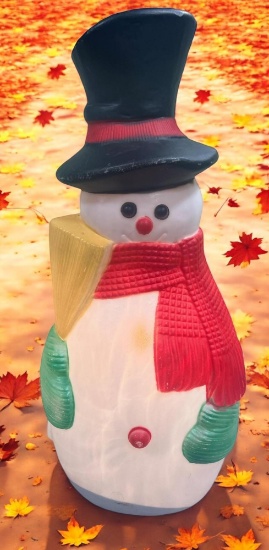 Snowman Blow-mold, 30 inches tall, working power cord