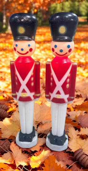 2- 31 inch Tall Toy Soldier, blow molds, both with power cords