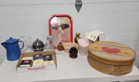 LOCAL PICKUP ONLY Asst. home decor, Tupperware, Longaberger, tins and more