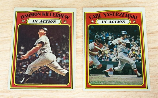 1972 Topps In Action Killebrew and Yastrzemski