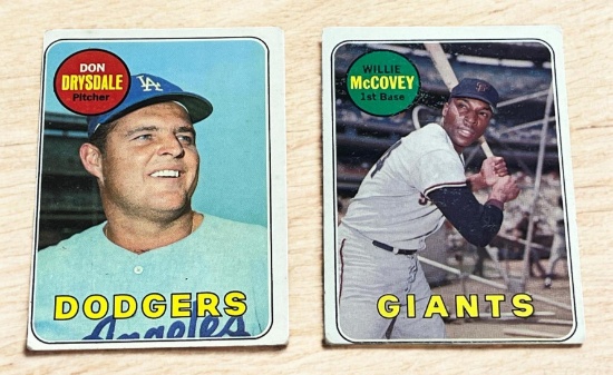 1969 Topps  Don Drysdale & Willie McCovey
