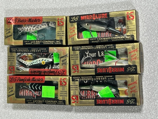 L & S Lures - total of 6 boxed lures