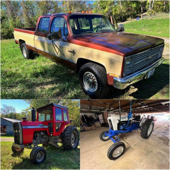 1983 Chevy Truck, Massey Ferguson 1105, Ford 4000
