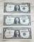 3- 1957 Silver Certificates, 1957, 1957A, 1957B, UNC