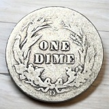 1912-D Barber Dime, 90% Silver