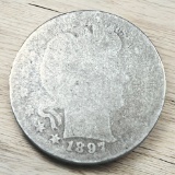 1897  Barber Quarter Dollar, 90% Silver, possible LOW GRADE, LOWBALL coin!