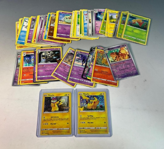 PokÃ©mon lot of 80 + random cards Pikachu +