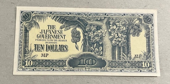 The Japanese Government Ten Dollars Banknote, UNC