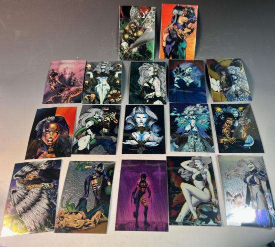 Lady Death and Razor Mega Chromium Cards lot of 17