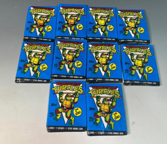 Teenage Mutant Ninja Turtles 1990 Topps Series 2 10 unopened packs
