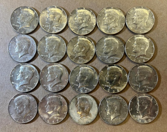 20- 40% Silver Kennedy Half Dollars