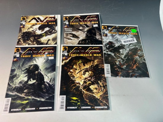 Aliens VS. Predator Three World War Dark Horse Comics 1 to 6