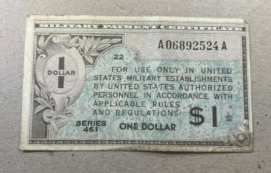 Series 461 $1.00 Military Payment Certificate