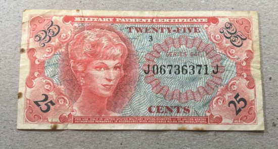 Series 641 Twenty Five Cent Military Payment Certificate
